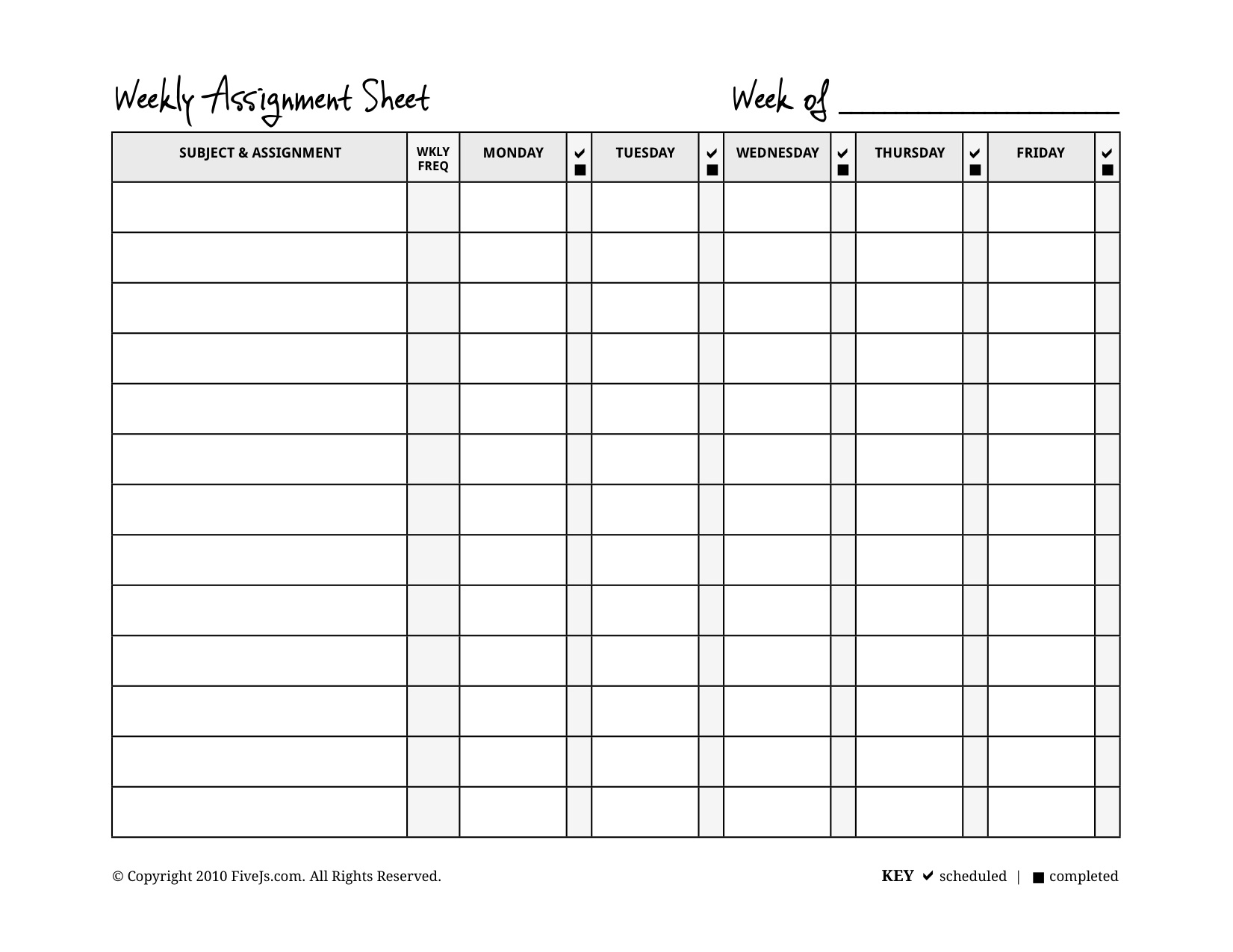 homeschool-weekly-assignment-planner