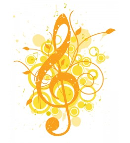 Music Staff Gold